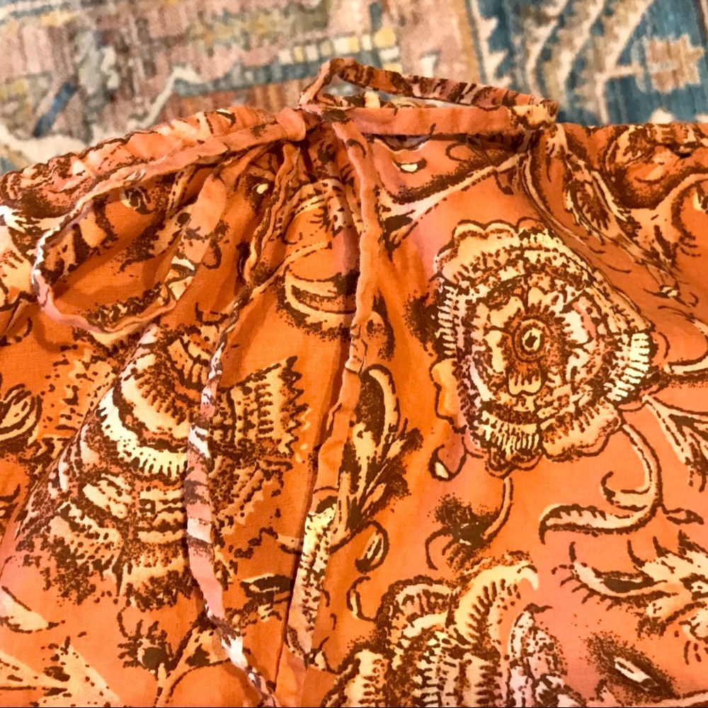 India-print, Long, Cotton Skirt - size 14/16